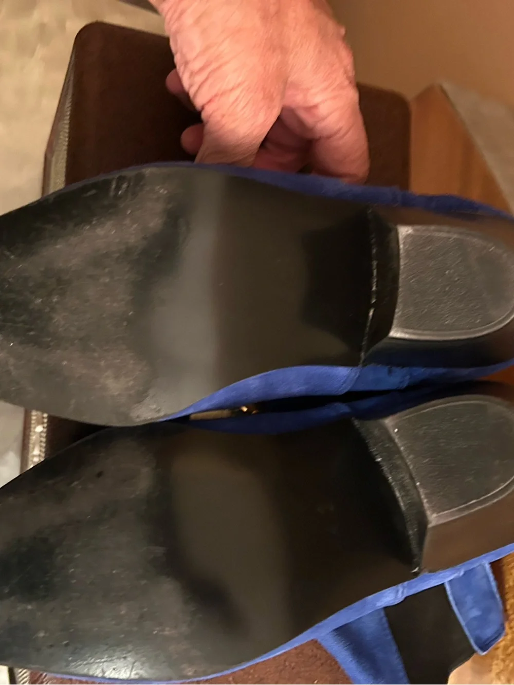 BEATLE BOOTS - Blue Suede Chelsea Ankle Boots - Men’s